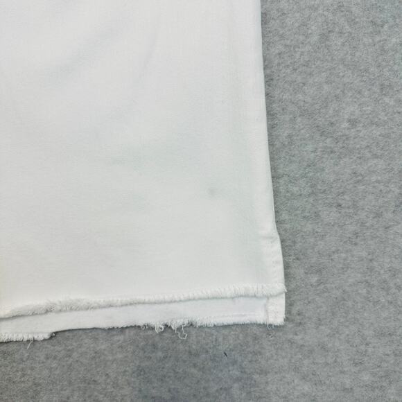 Democracy Ab Technology Booty Lift Jeans Womens Sz 16 White Frayed Hem High Rise - Picture 8 of 16